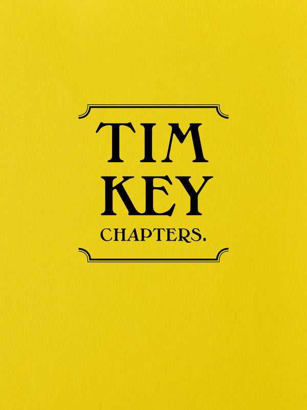 A bright buttercup yellow book cover with 'TIM KEY' written in large friendly letters and the word 'Chapters' tucked underneath